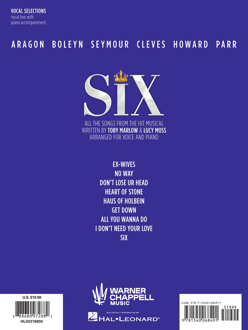Six: The Musical Vocal Selections