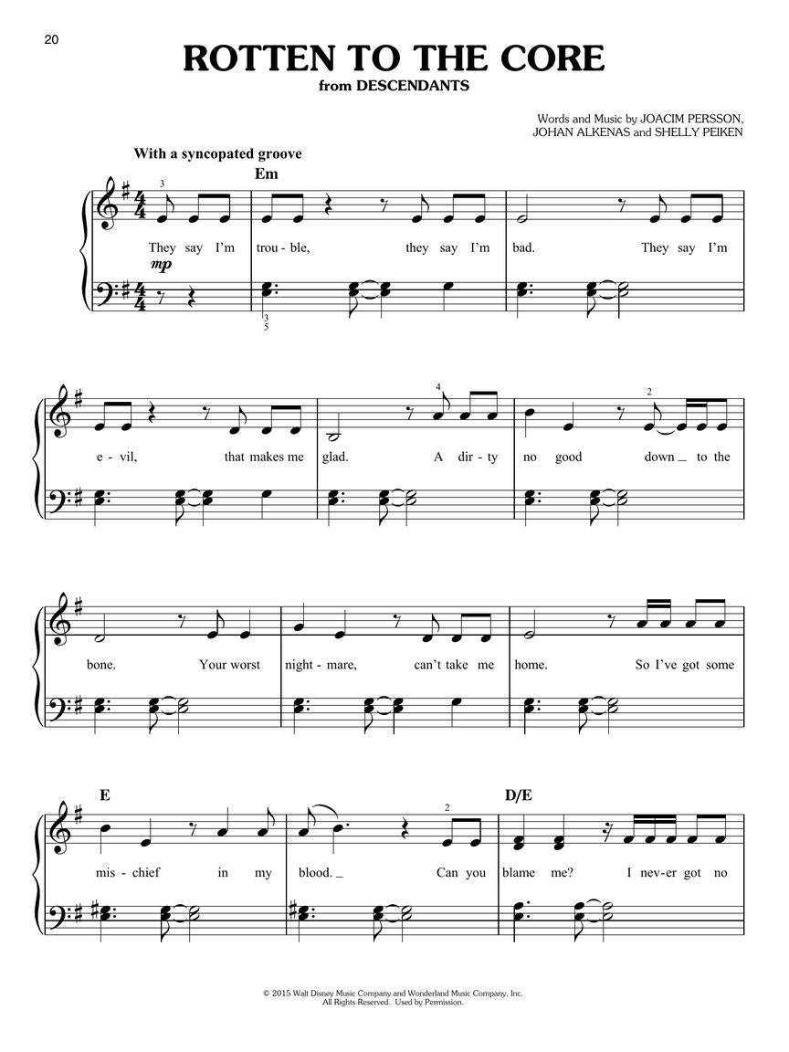 Descendants Easy Piano Collection