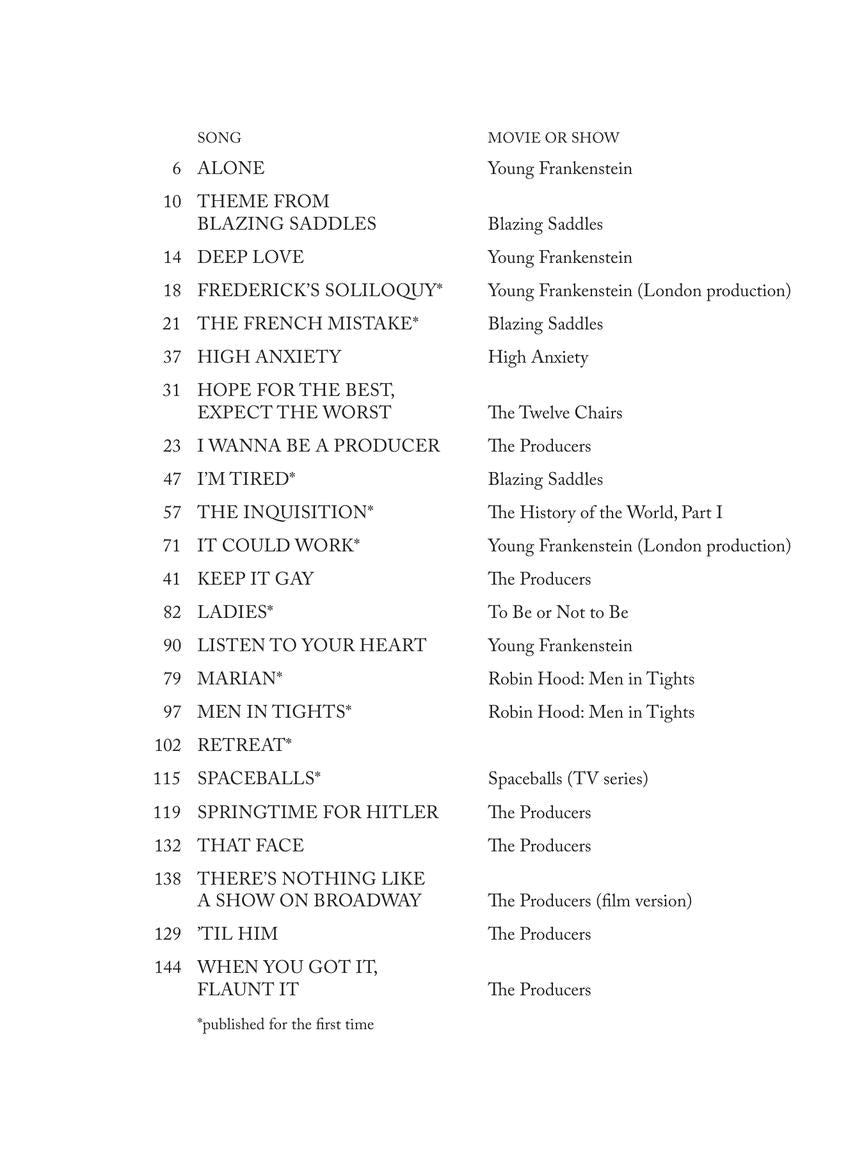 Brooks Songbook 23 Songs from Movies and Shows