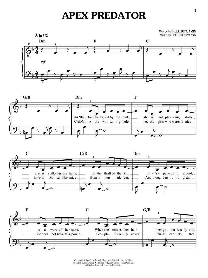 Mean Girls - Easy Piano Selections