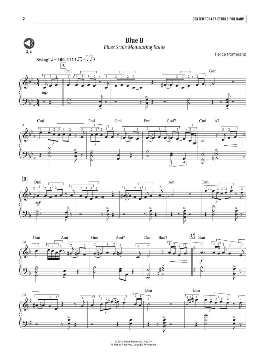 Pomeranz Contemporary Etudes for Harp