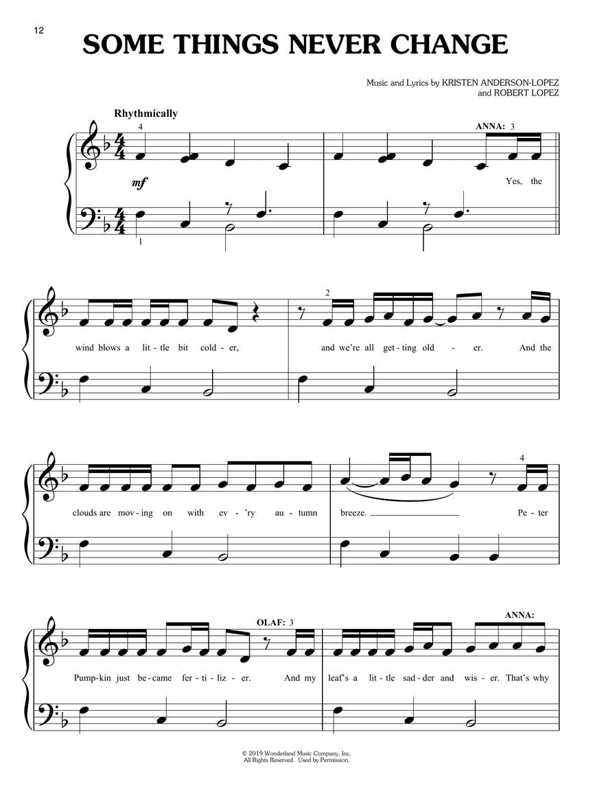 Frozen 2 - Big-Note Piano