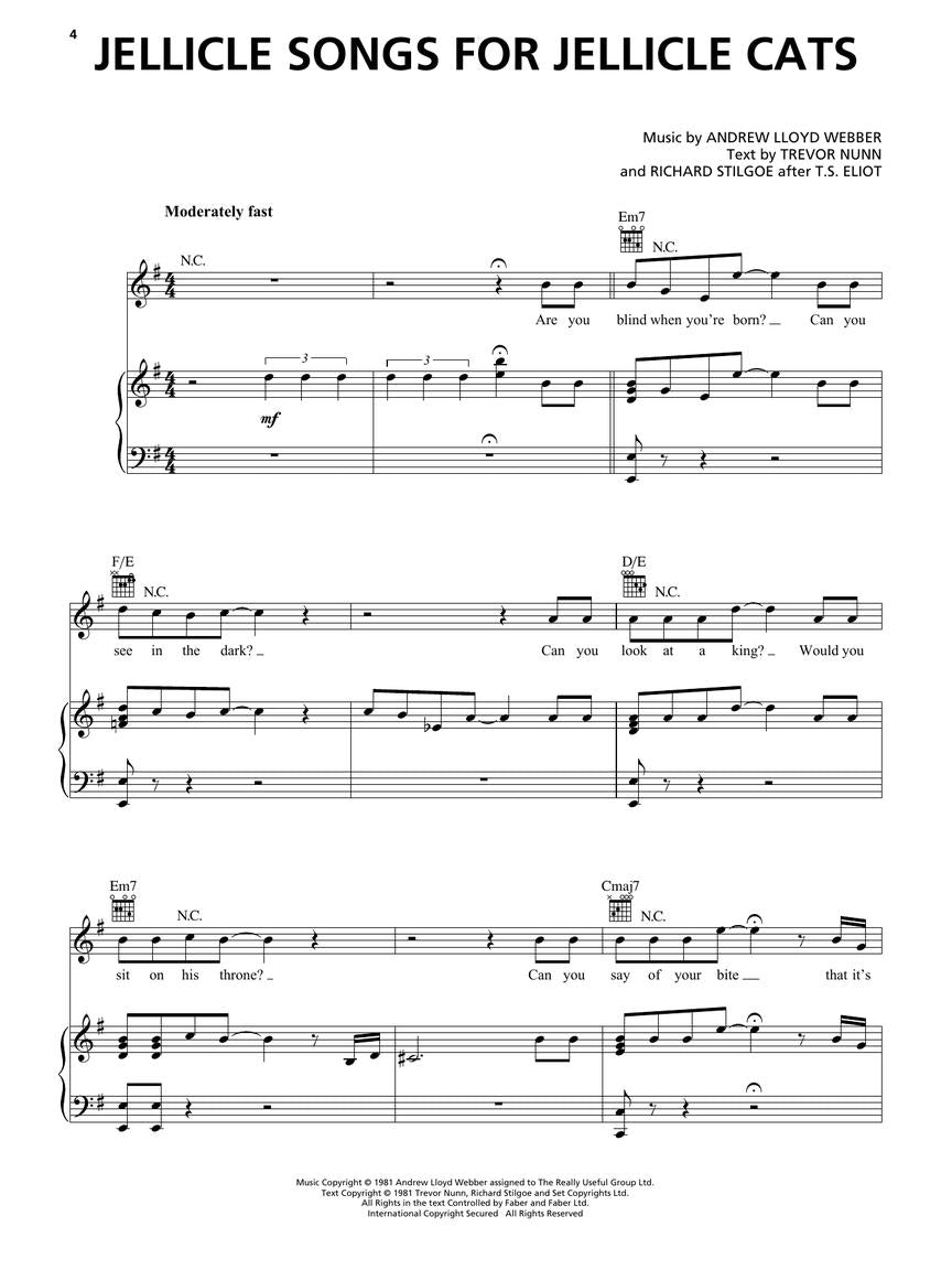 Cats - Movie Piano/Vocal Selections