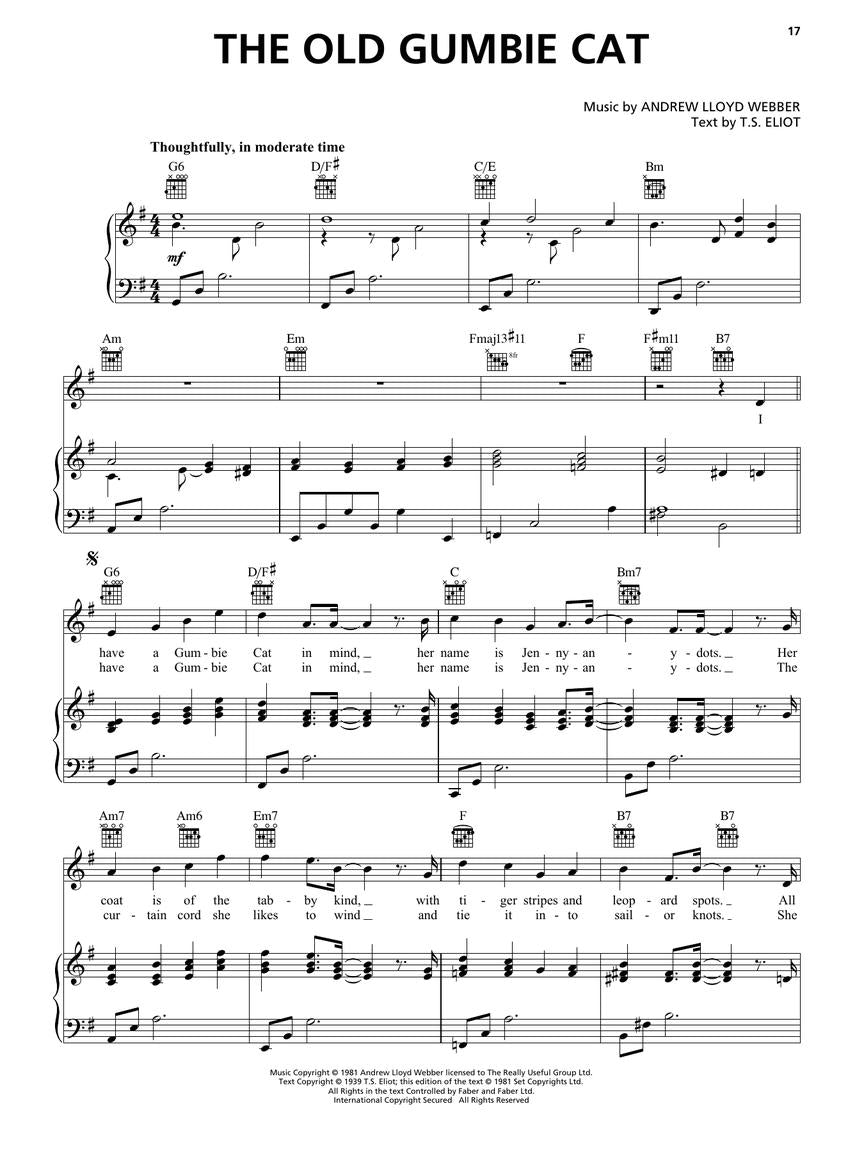 Cats - Movie Piano/Vocal Selections