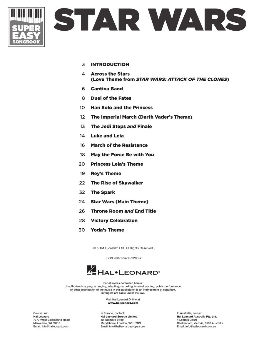 Williams Star Wars – Super Easy Songbook