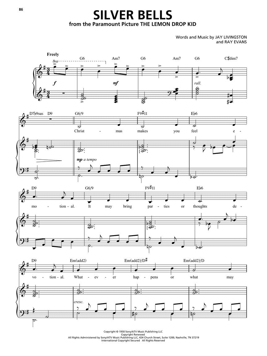 Christmas Standards Singer's Jazz Anthology – Low Voice