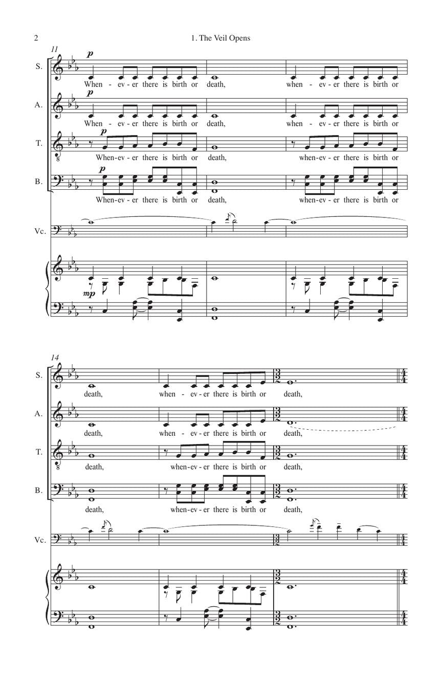 Whitacre The Sacred Veil SATB