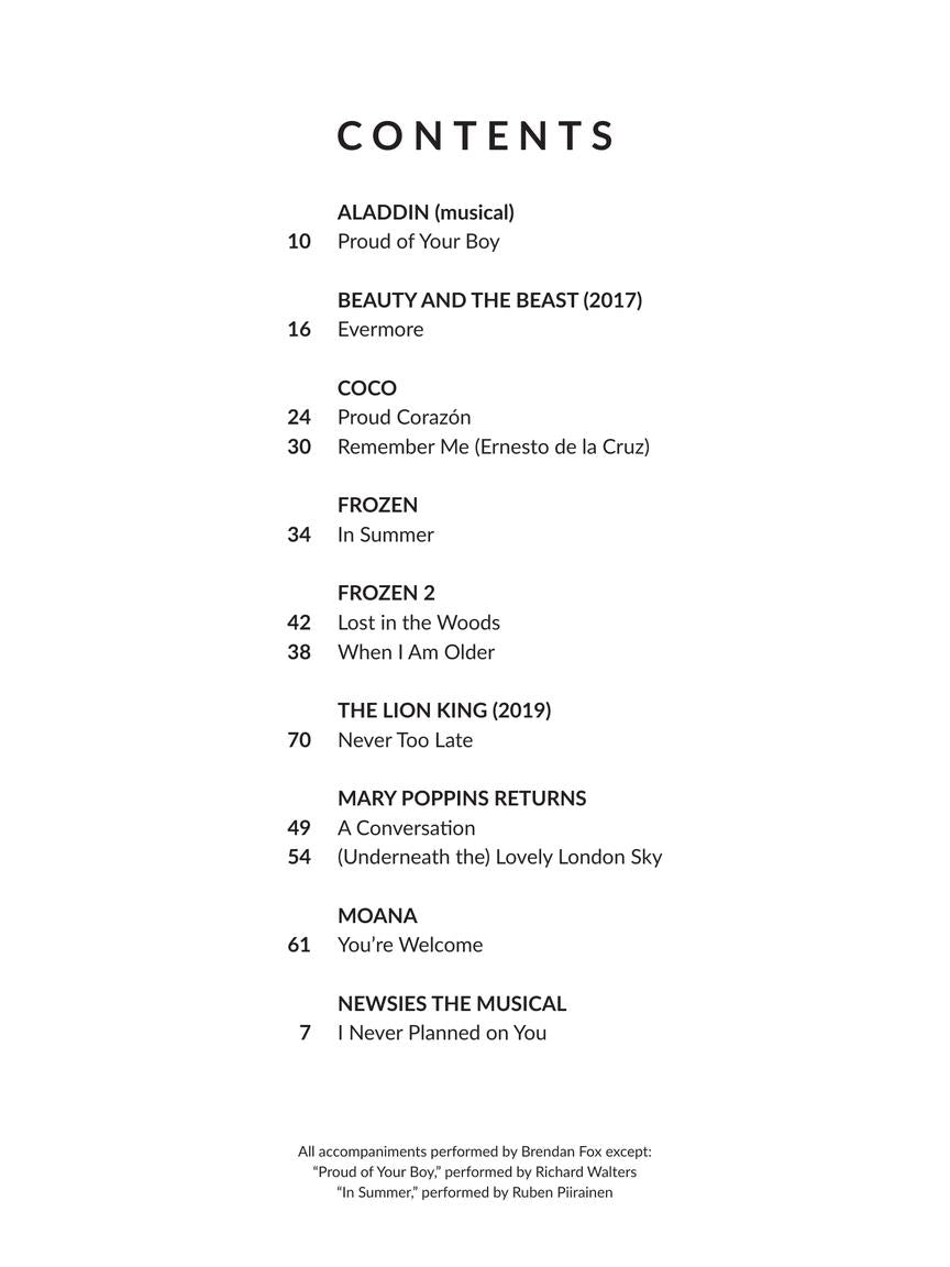 Disney Songs of the 2010s: Tenor or Baritone