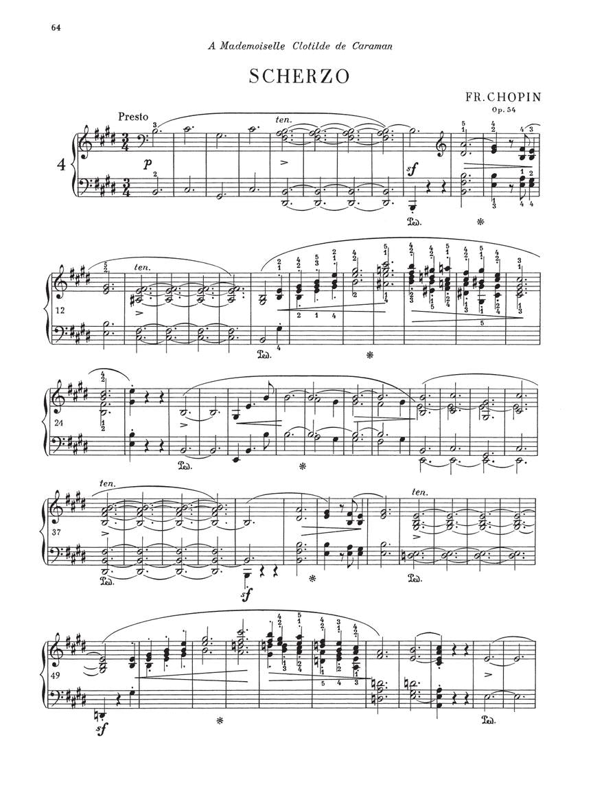 Chopin Scherzos Paderewski Edition
