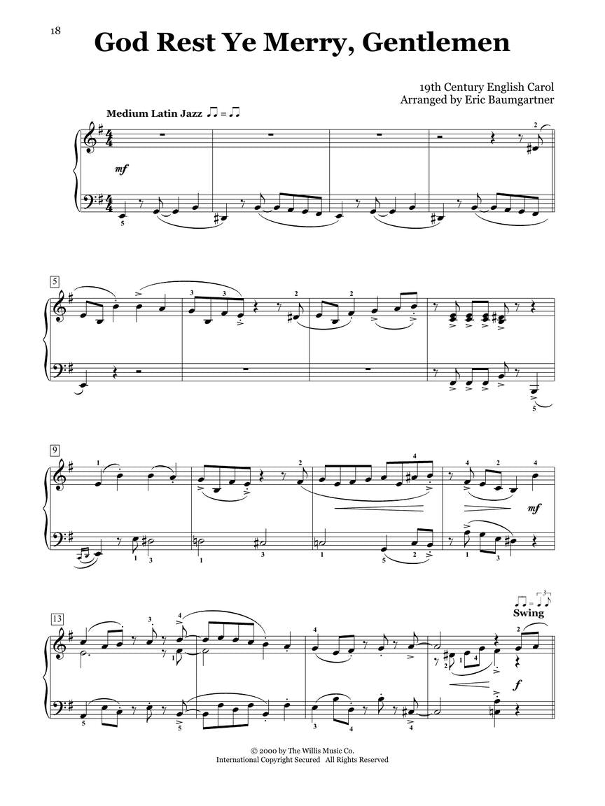 Eric Baumgartner's Jazz It Up! Christmas – 2nd Edition Mid-Intermediate Level