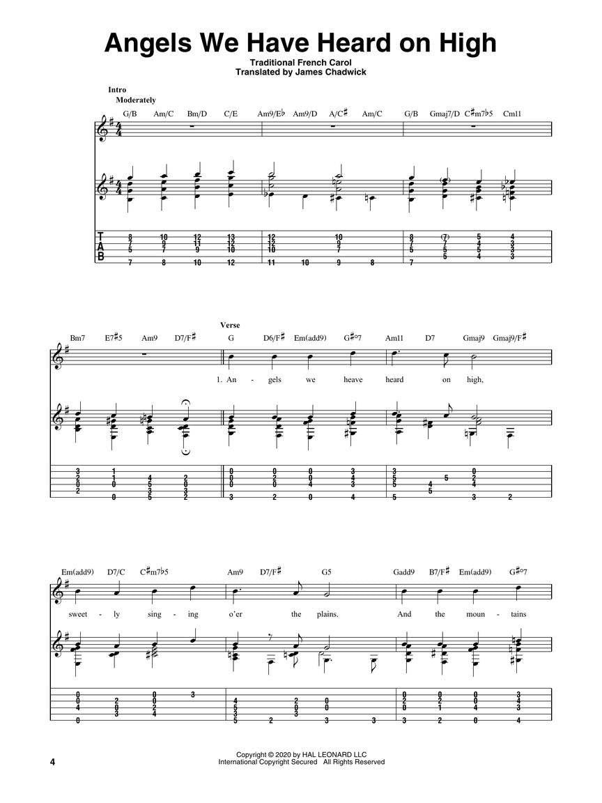 Christmas Songs for Solo Jazz Guitar