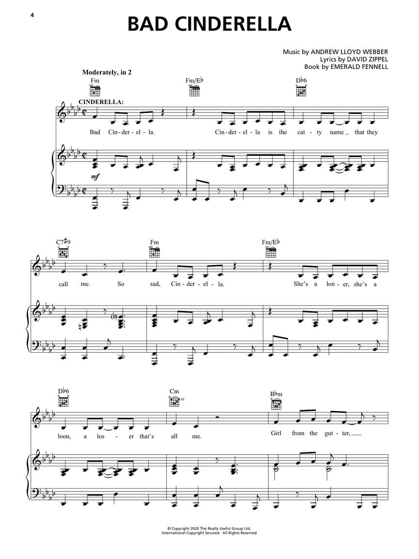 Cinderella Piano Vocal Selections