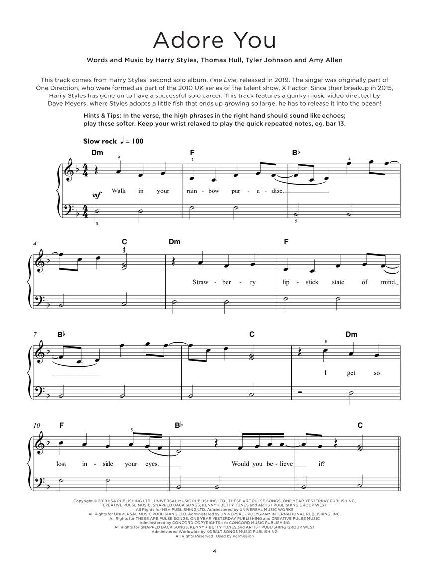 40 Pop Songs for Kids Really Easy Piano Series