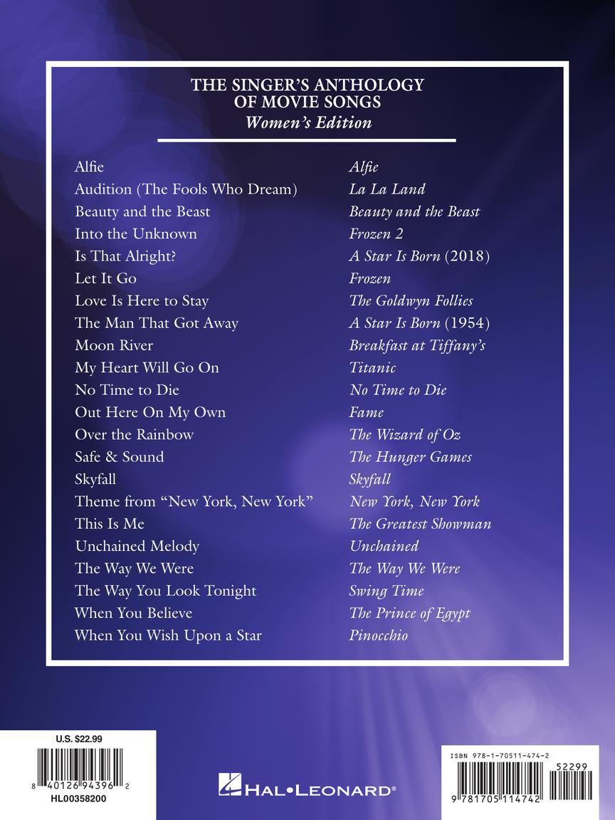 Singer's Anthology of Movie Songs Women's Edition