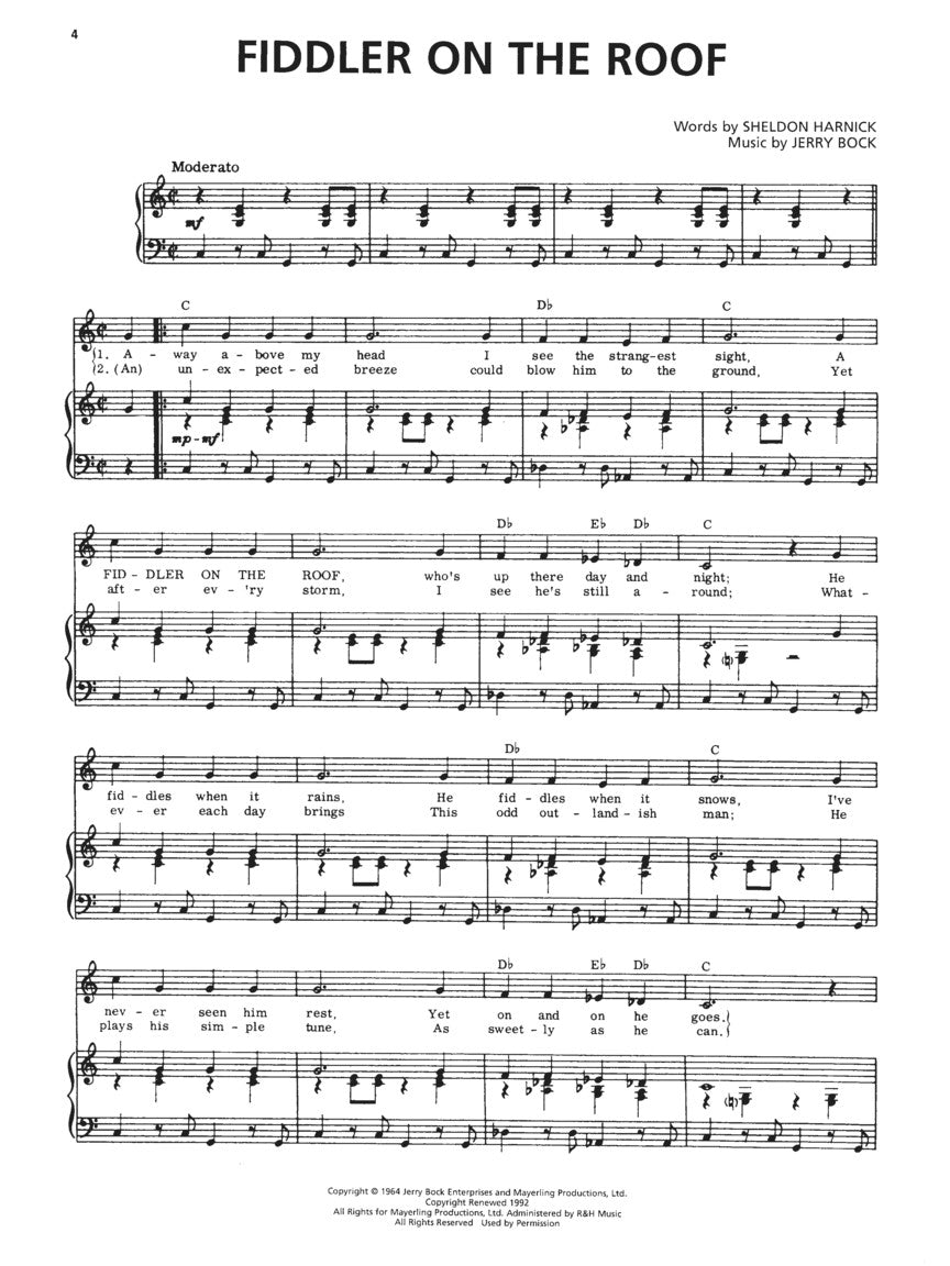 Fiddler on the Roof - Vocal Selections