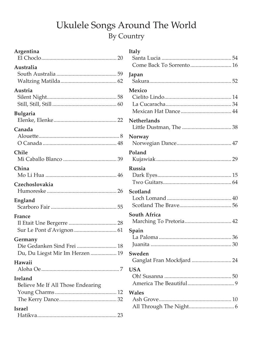 Ukulele Songs Around the World Songbook