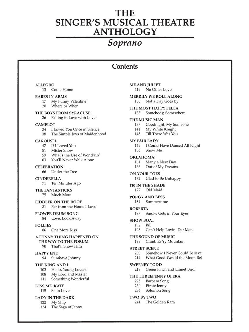 Singer's Musical Theatre Anthology, The - Volume 1 Soprano, Revised