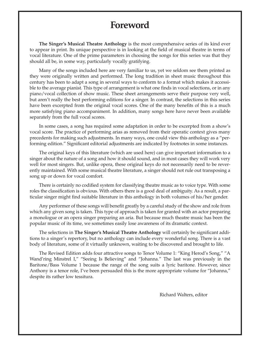 Singer's Musical Theatre Anthology, The - Volume 1, Revised Tenor Book Only