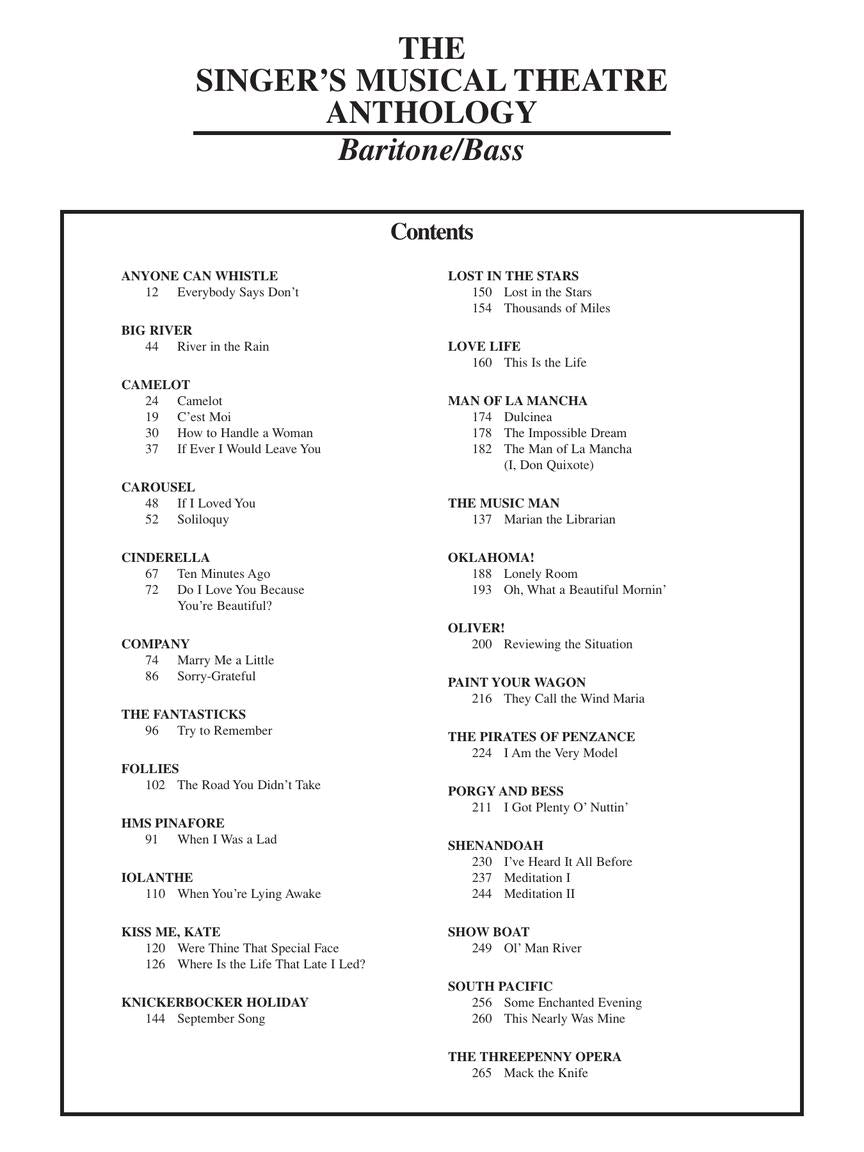 Singer's Musical Theatre Anthology Baritone/Bass Book Only Volume 1, Revised