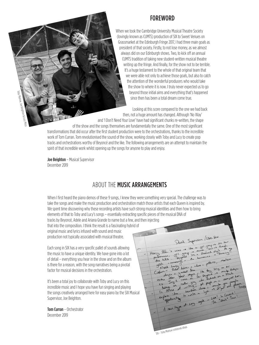 Marlow/Moss Six: The Musical Easy Piano Selections