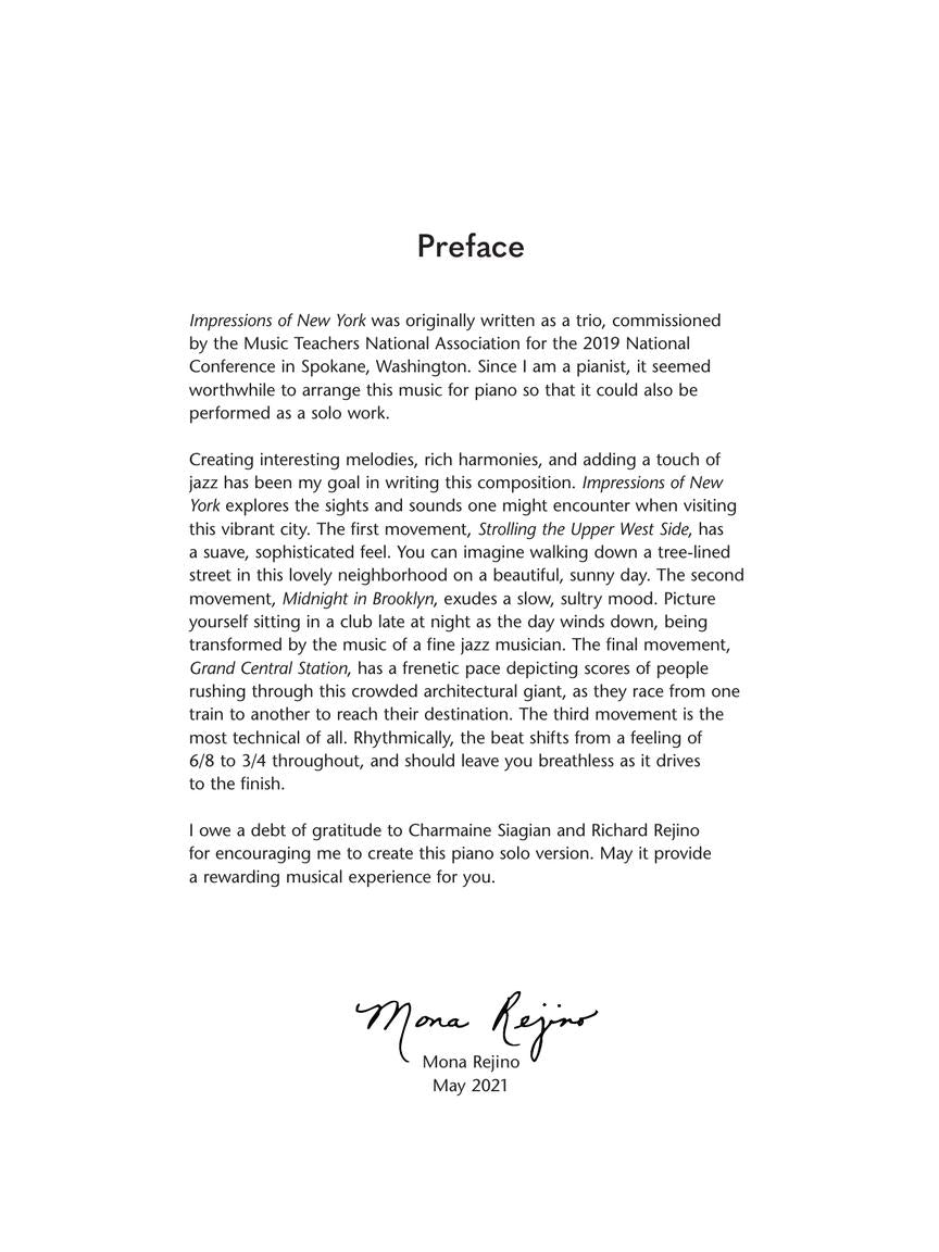 Rejino Impressions of New York Intermediate Level