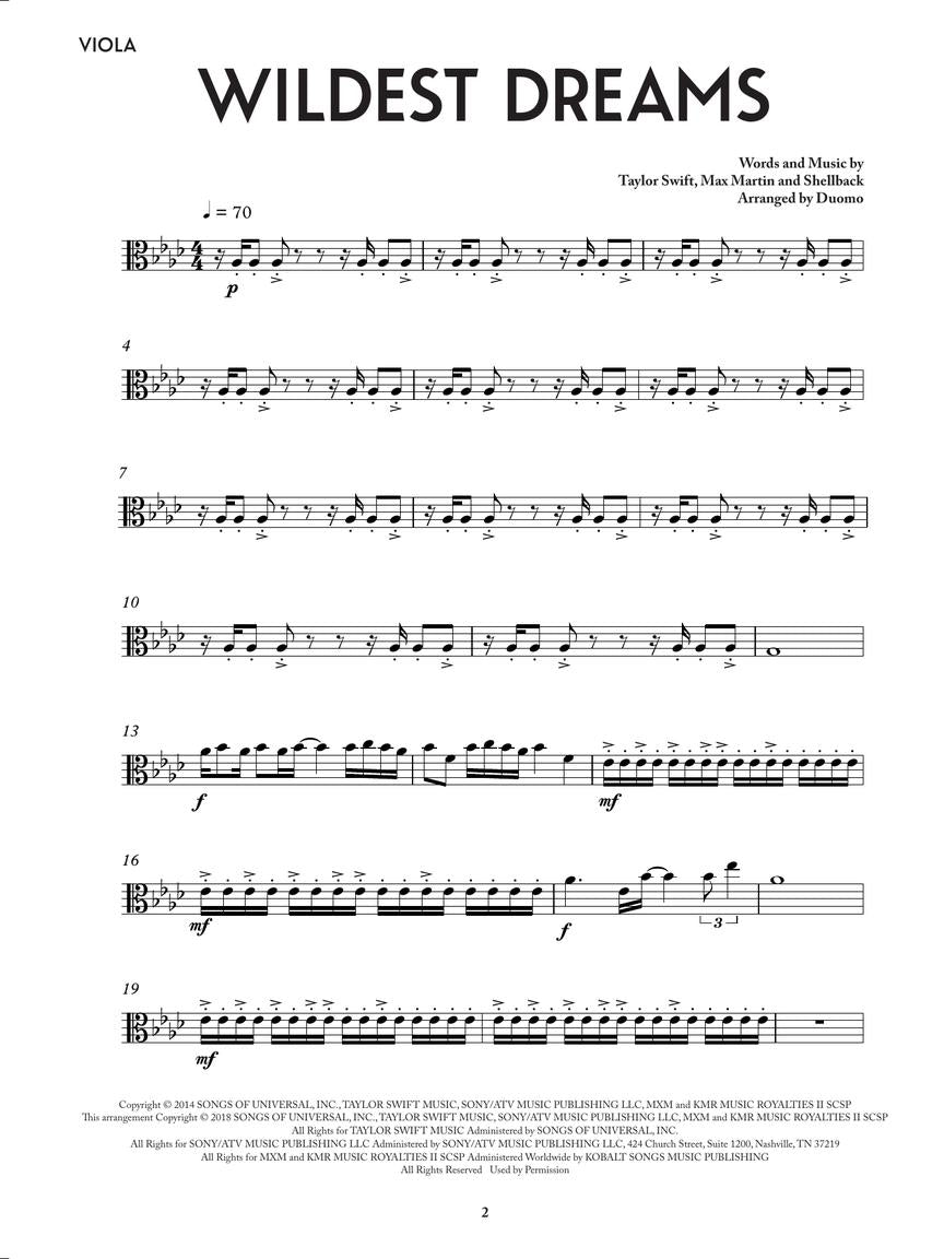 Wildest Dreams From Bridgerton for String Quartet