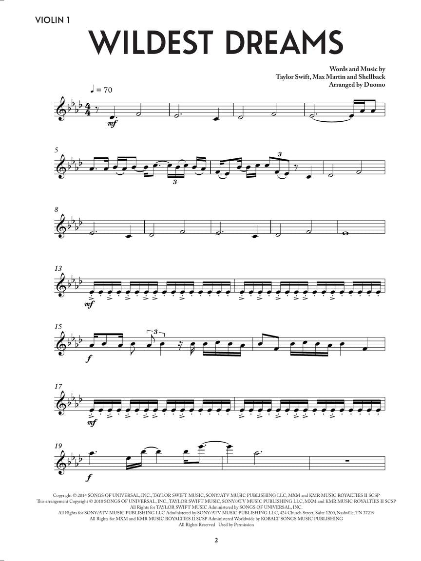 Wildest Dreams From Bridgerton for String Quartet