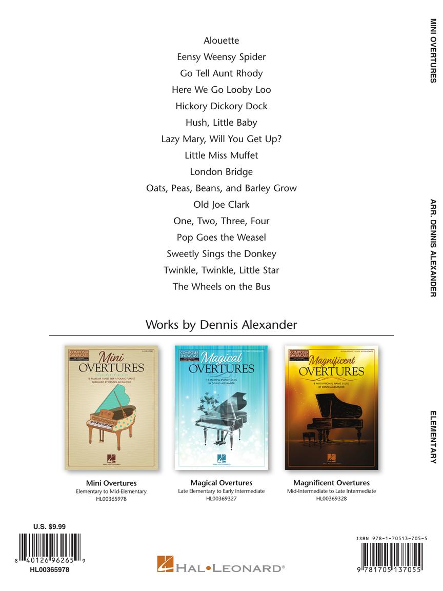 Mini Overtures 16 Familiar Tunes for the Young Pianist