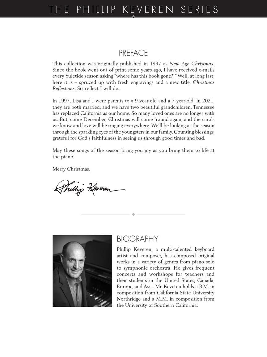 Christmas Reflections: 15 Calming Carols (solo easy piano)