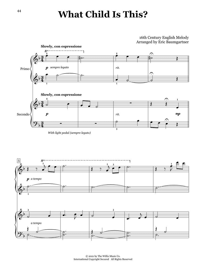 Christmas Classics for Piano Duet