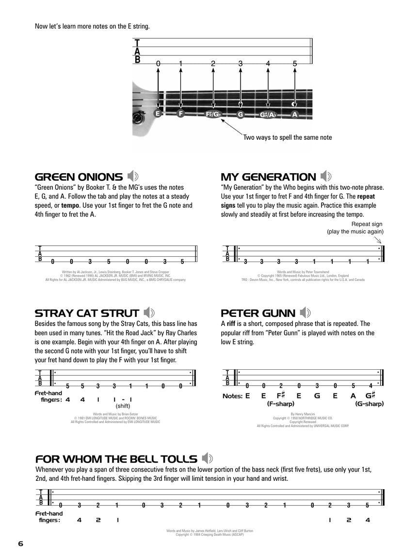 Hal Leonard Bass Tab Method