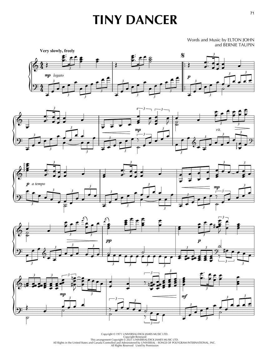 Classic Rock Songs in a Classical Style for Piano Solo