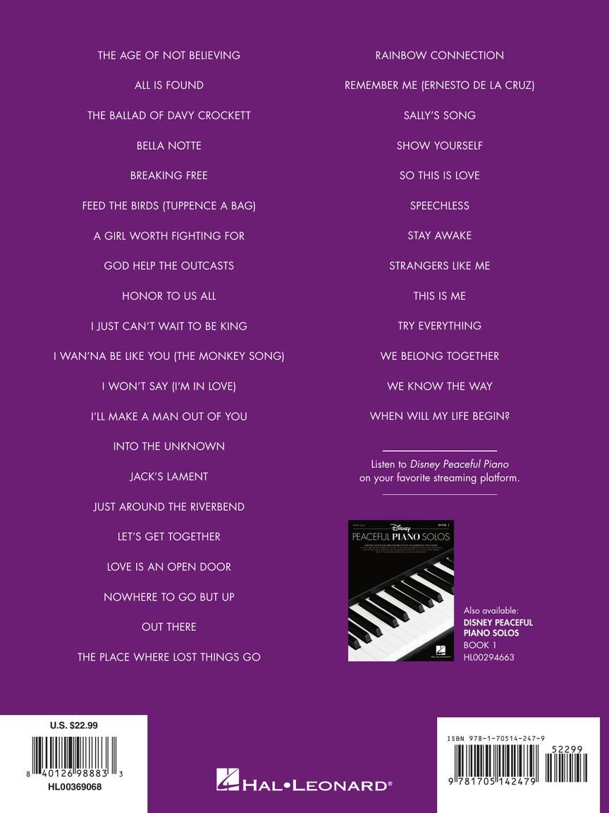 Disney Peaceful Piano Solos – Book 2