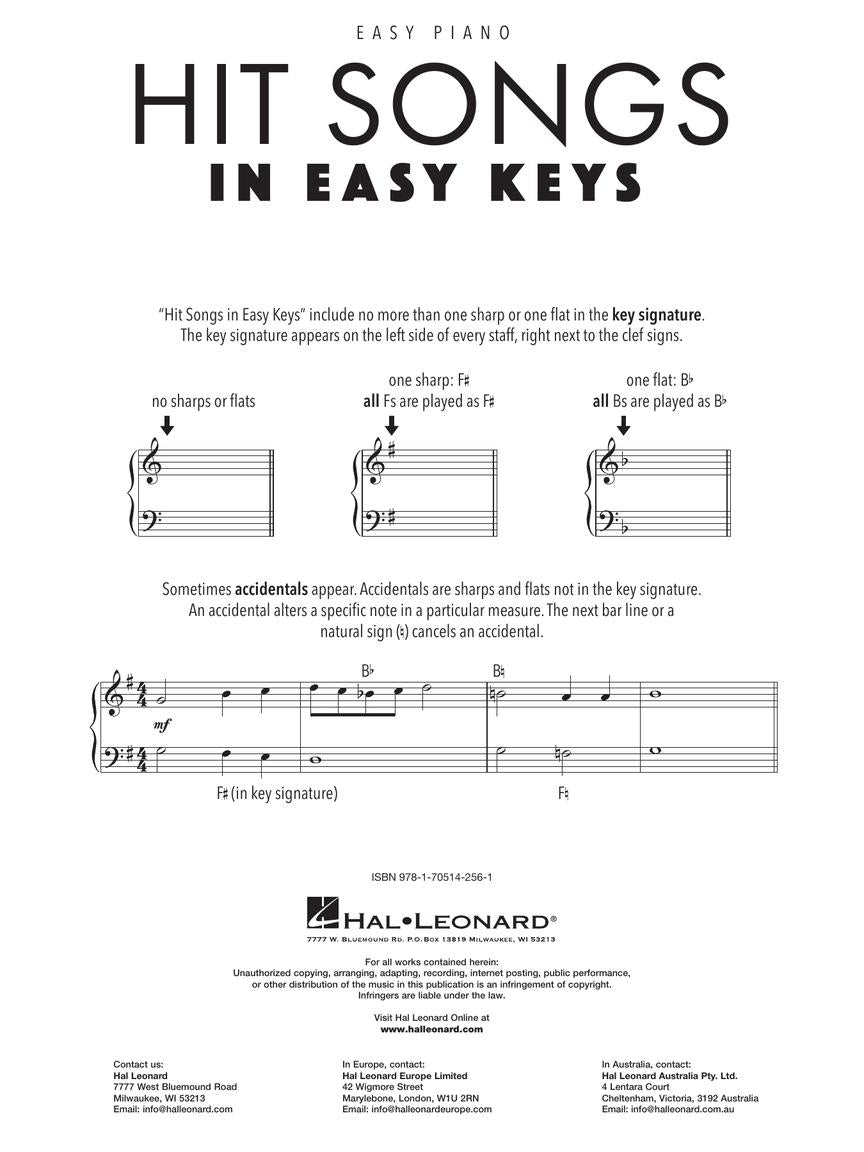 Hit Songs – In Easy Keys