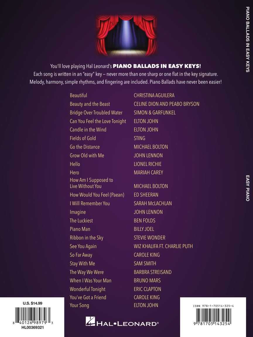 Piano Ballads – In Easy Keys