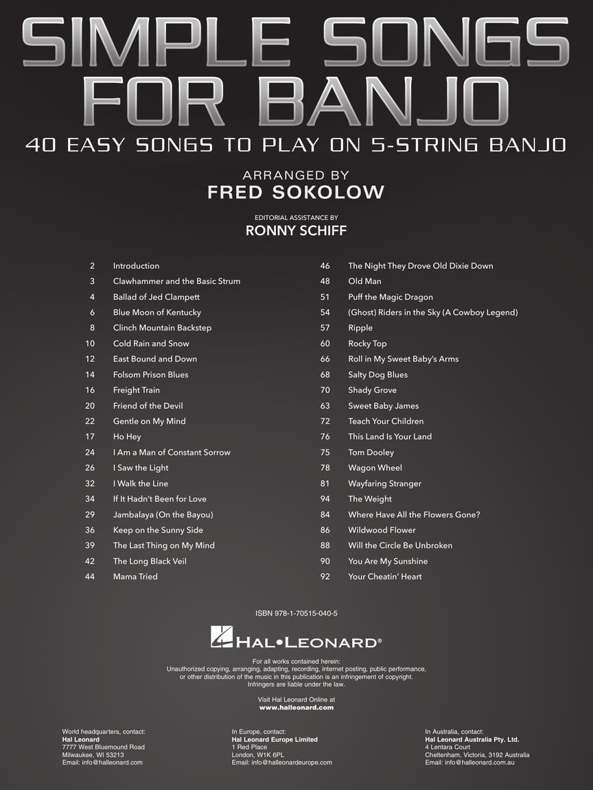 Simple Songs for Banjo