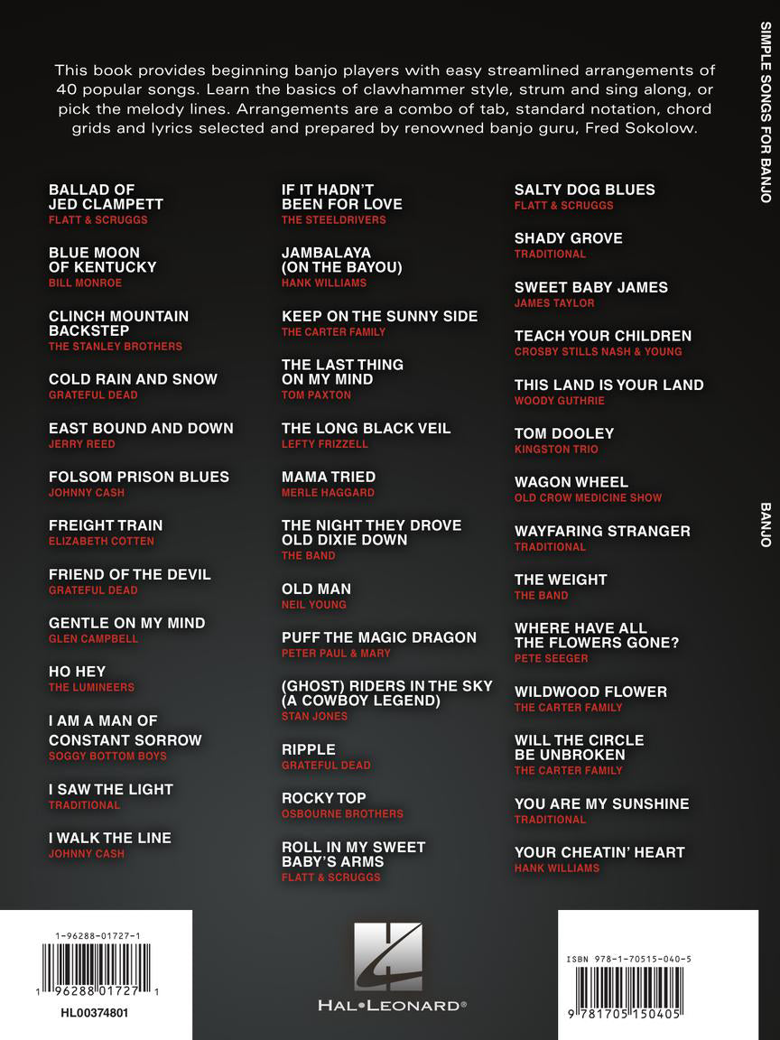 Simple Songs for Banjo