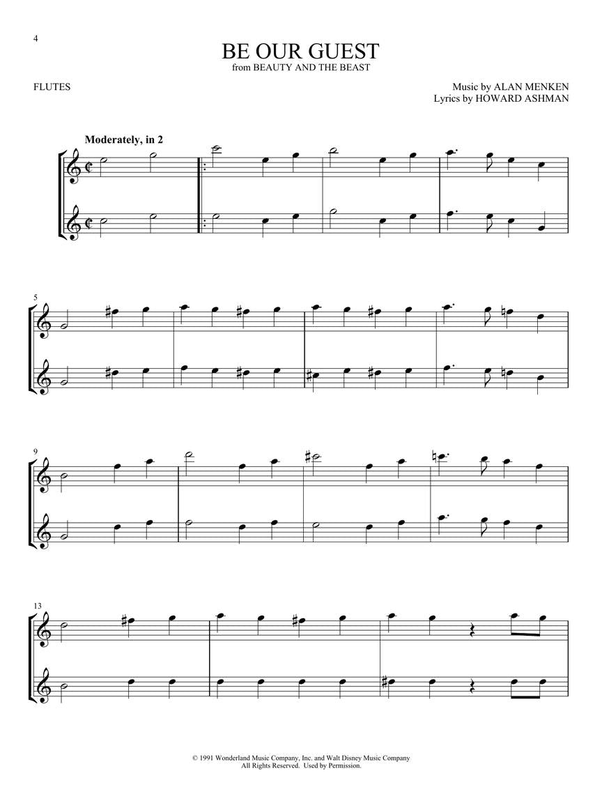 Disney Favorites for Two Easy Instrumental Duets - Flute Edition