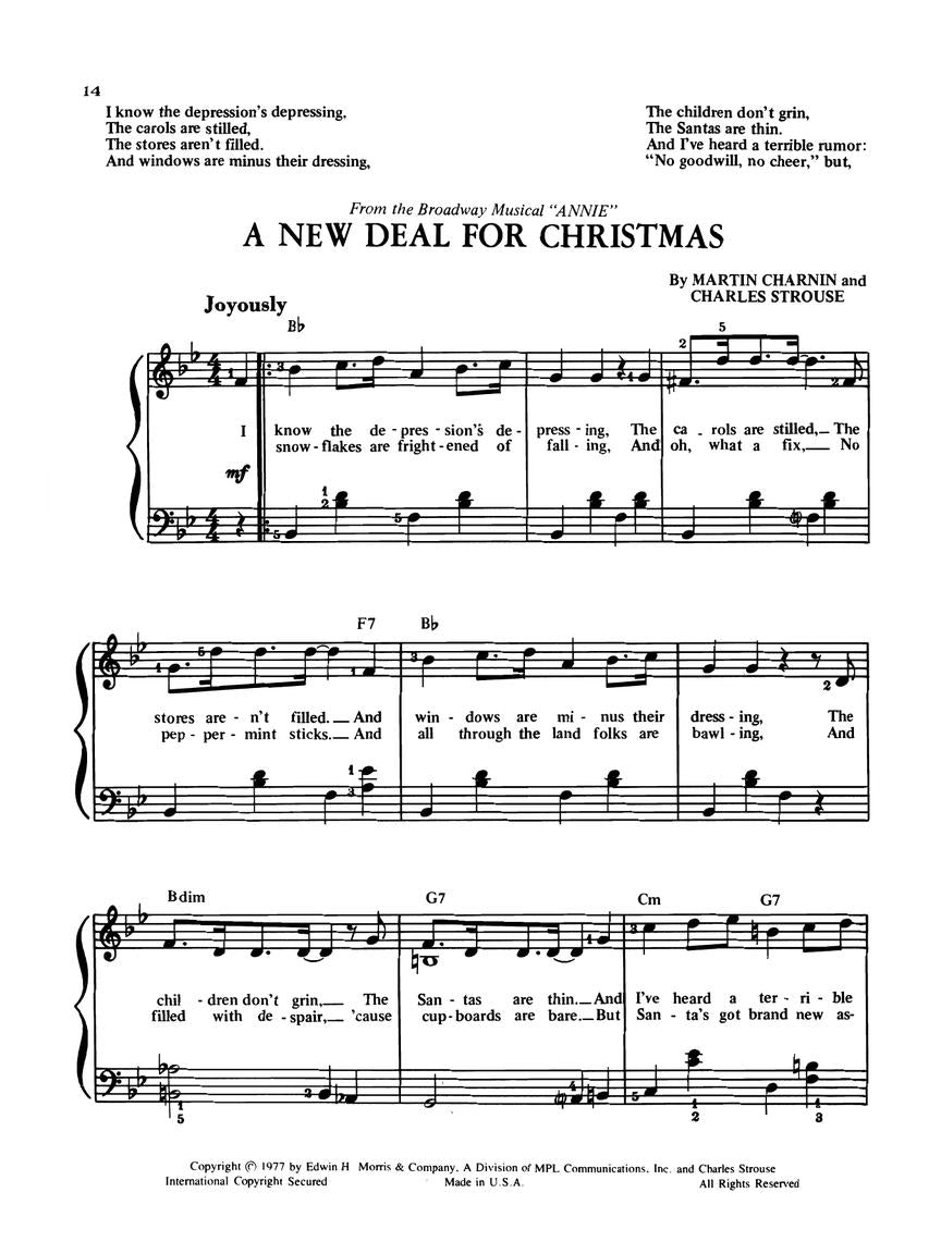 Annie (Broadway) - Easy Piano