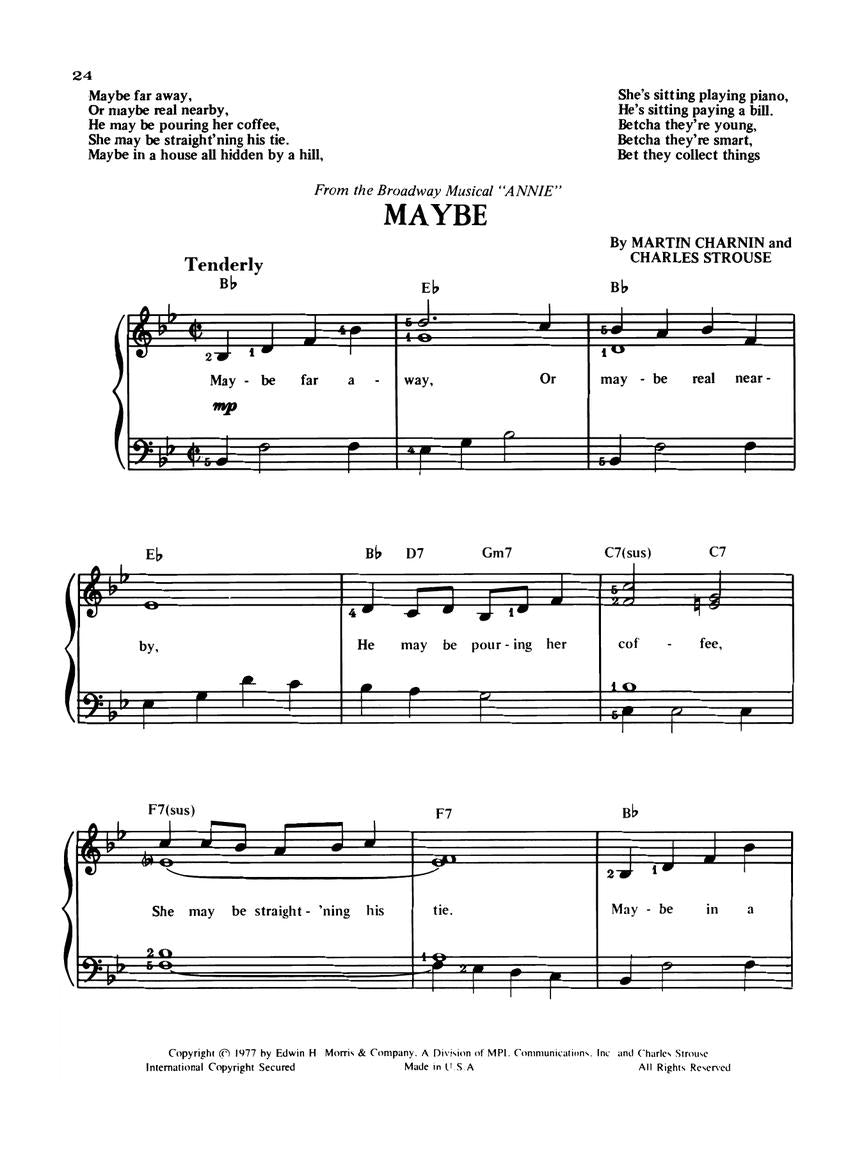 Annie (Broadway) - Easy Piano