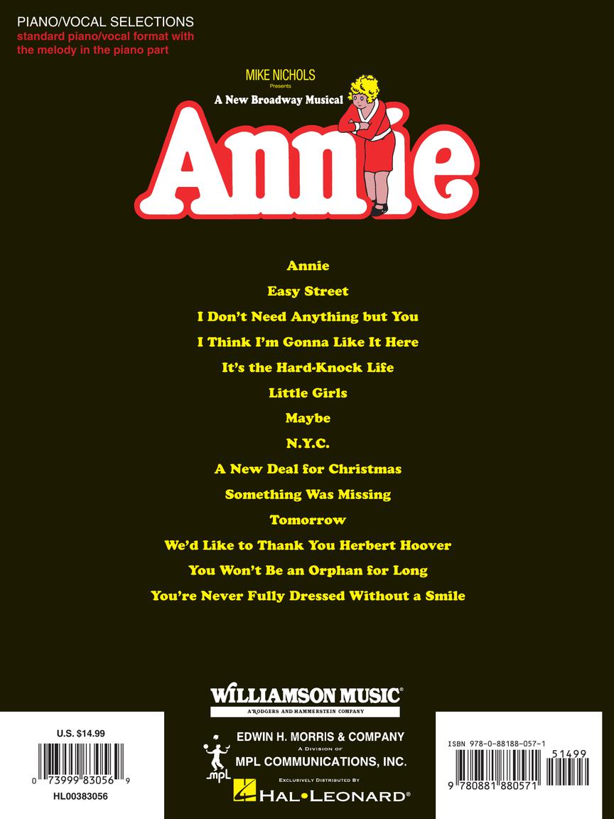 Annie - Broadway Vocal Selections