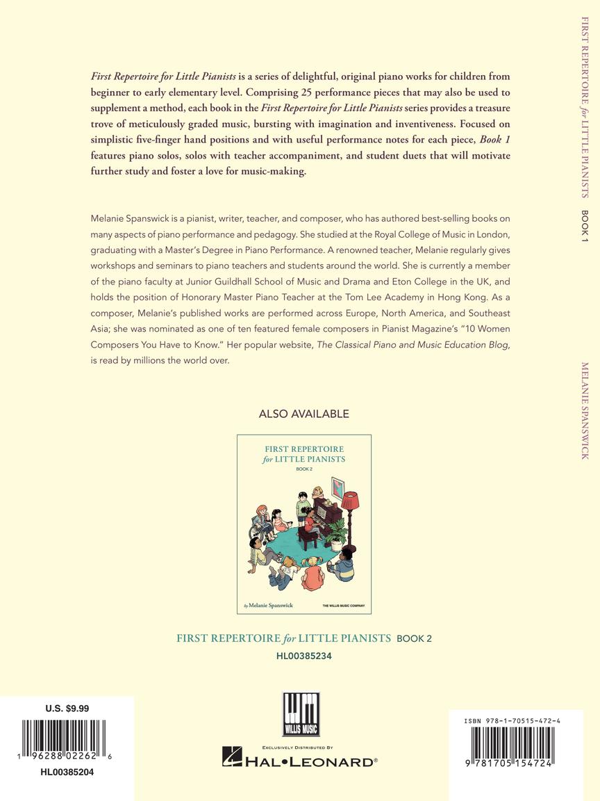 Spanswick Book 1 First Repertoire for Little Pianists