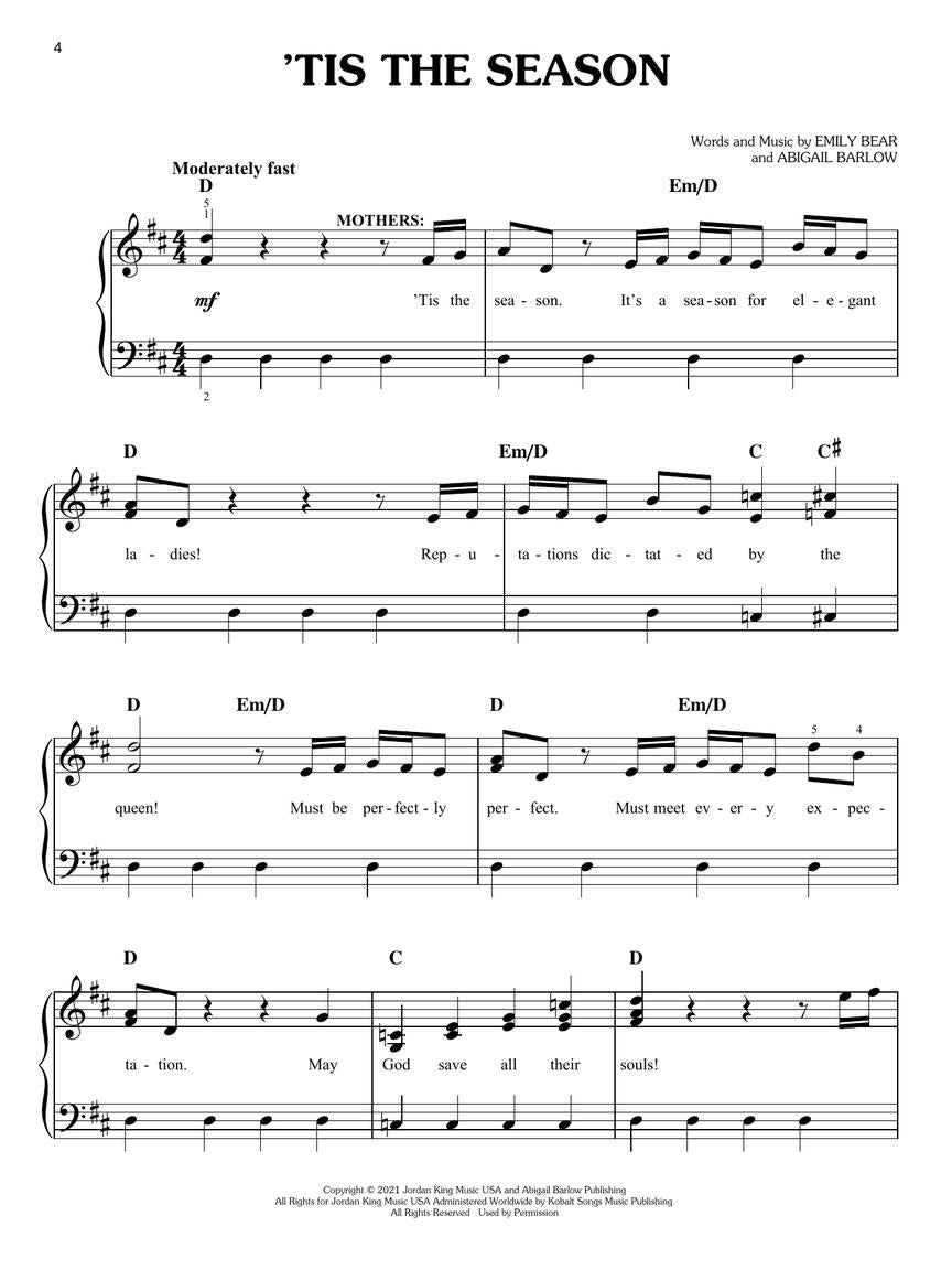 Barlow & Bear: The Unofficial Bridgerton Musical - Easy Piano