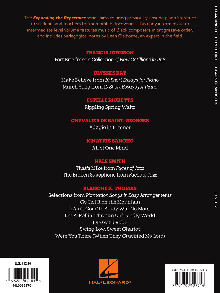 Expanding the Repertoire: Music of Black Composers - Level 2