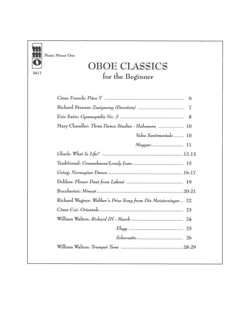 Oboe Classics for Beginner