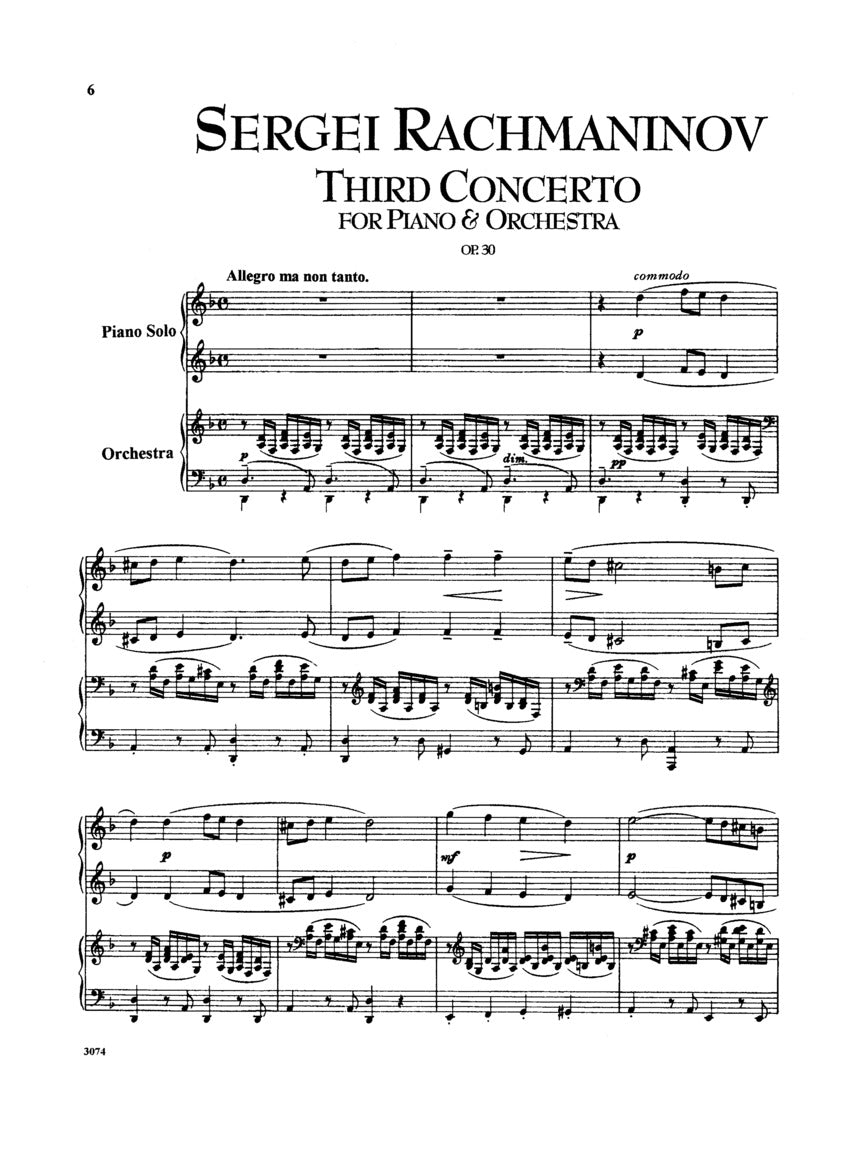 Rachmaninov Concerto No. 3 In D Minor, Op.30