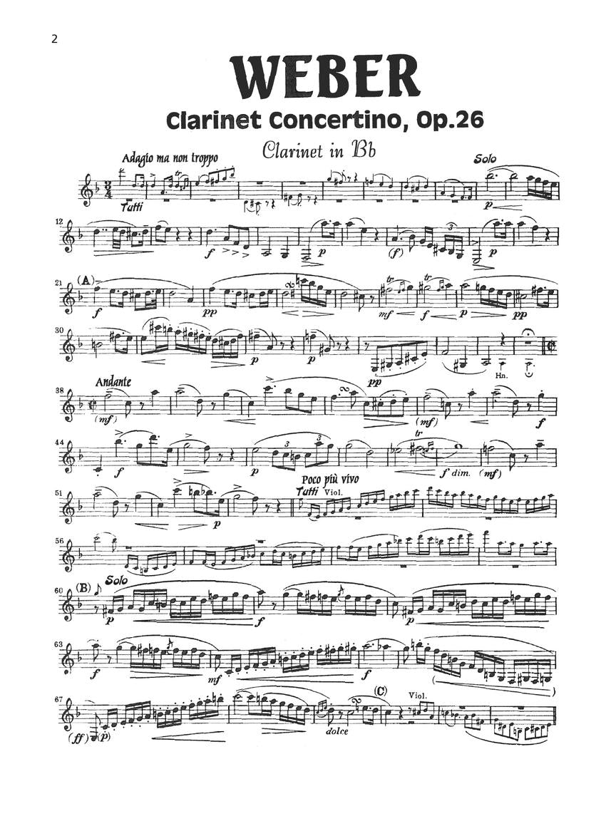 Weber - Concertino Op. 26 & Beethoven - Trio for Piano, Cello & Clarinet, Op. 11