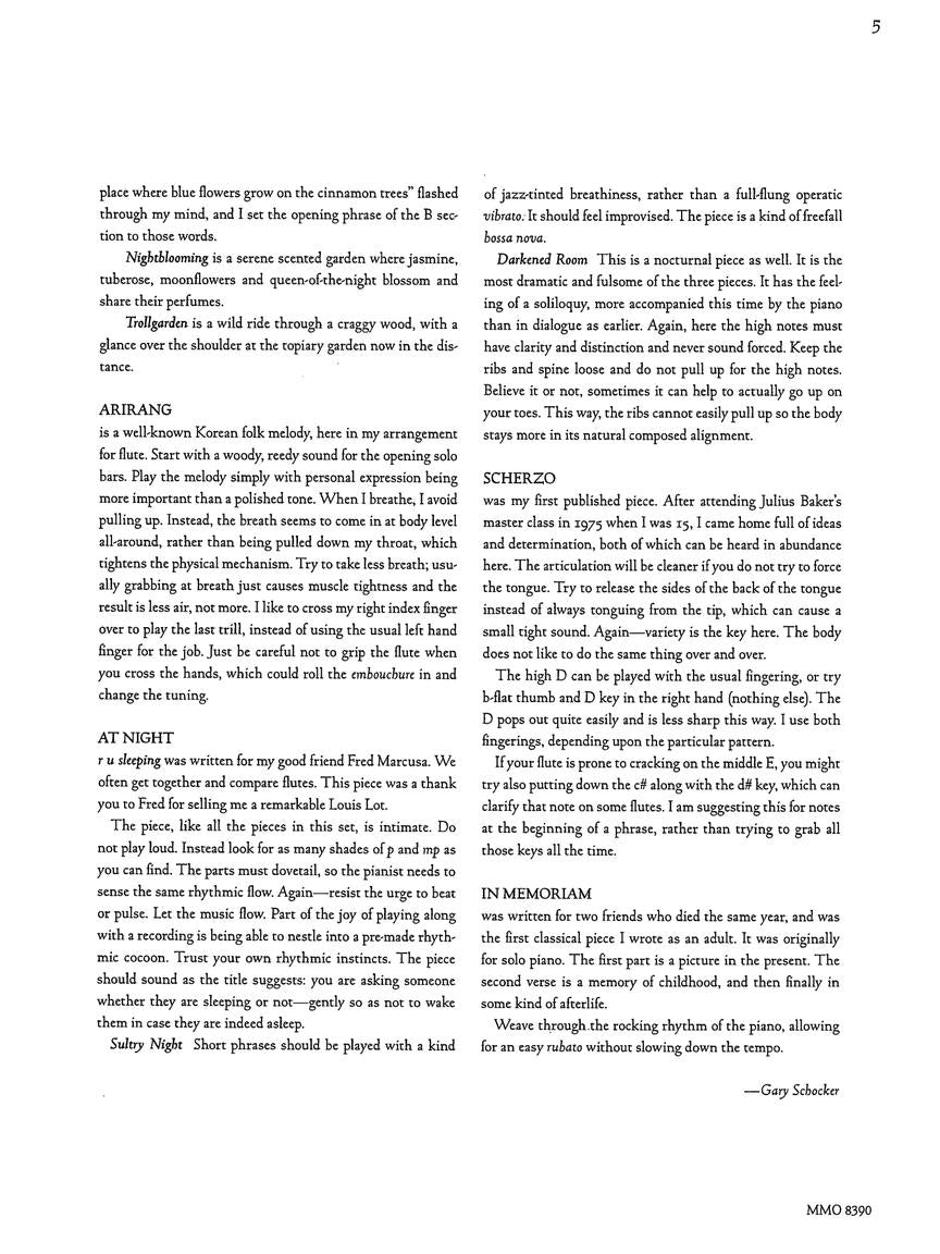 Schocker, Gary - Flute Pieces with Piano