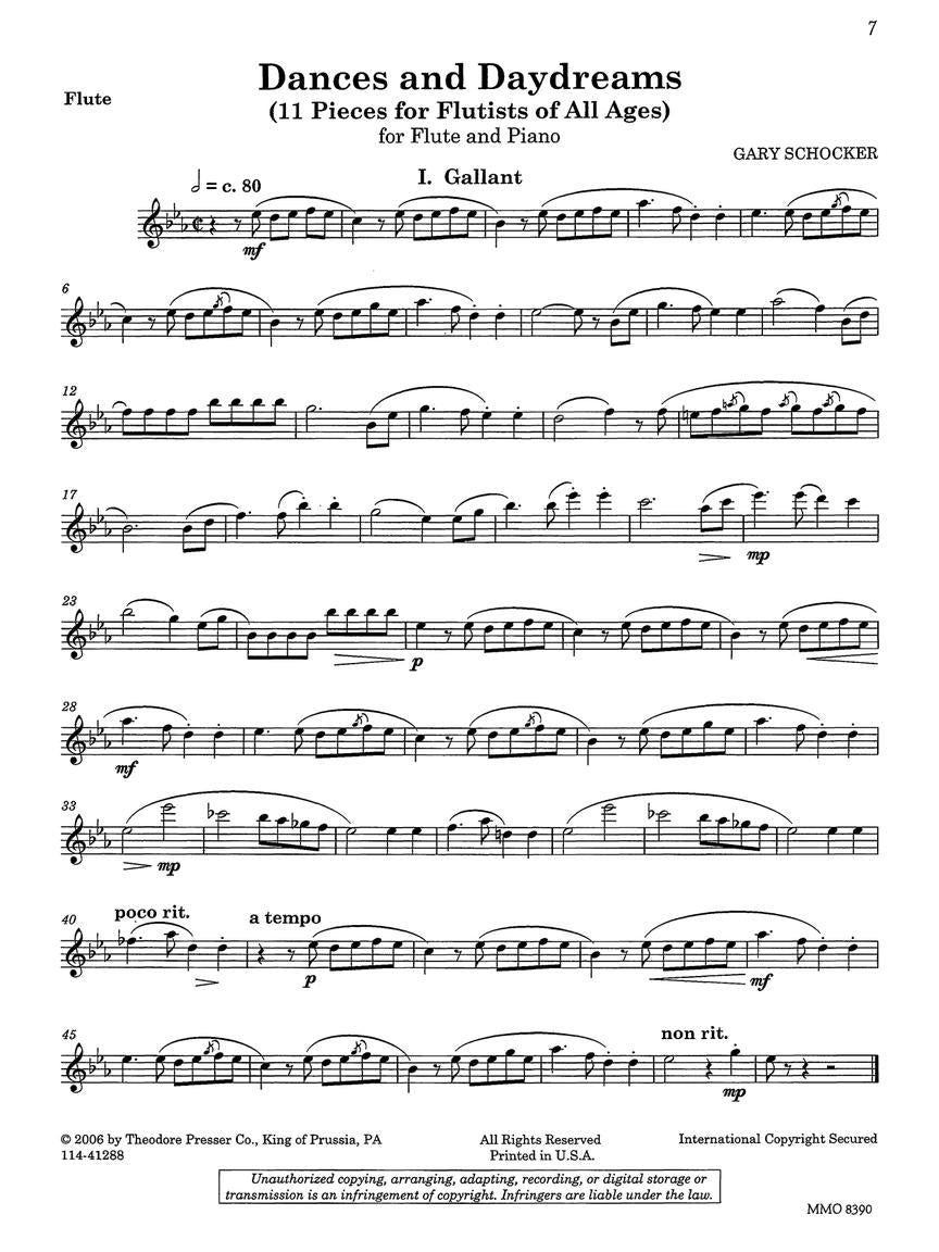 Schocker, Gary - Flute Pieces with Piano