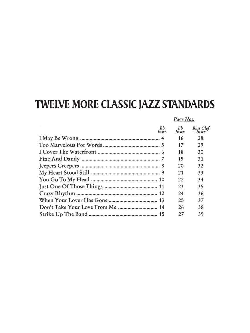 Twelve More Classic Jazz Standards